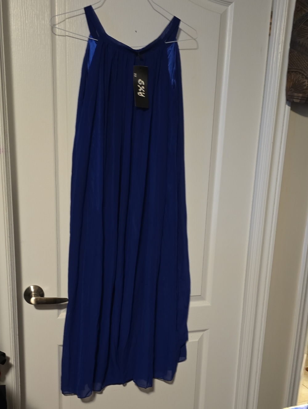 Royal Blue Maxi Skirt with Flowing Silhouette - Medium